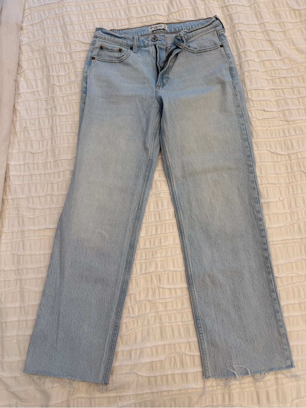 Abercrombie & Fitch Light Blue Straight-Leg Jeans
